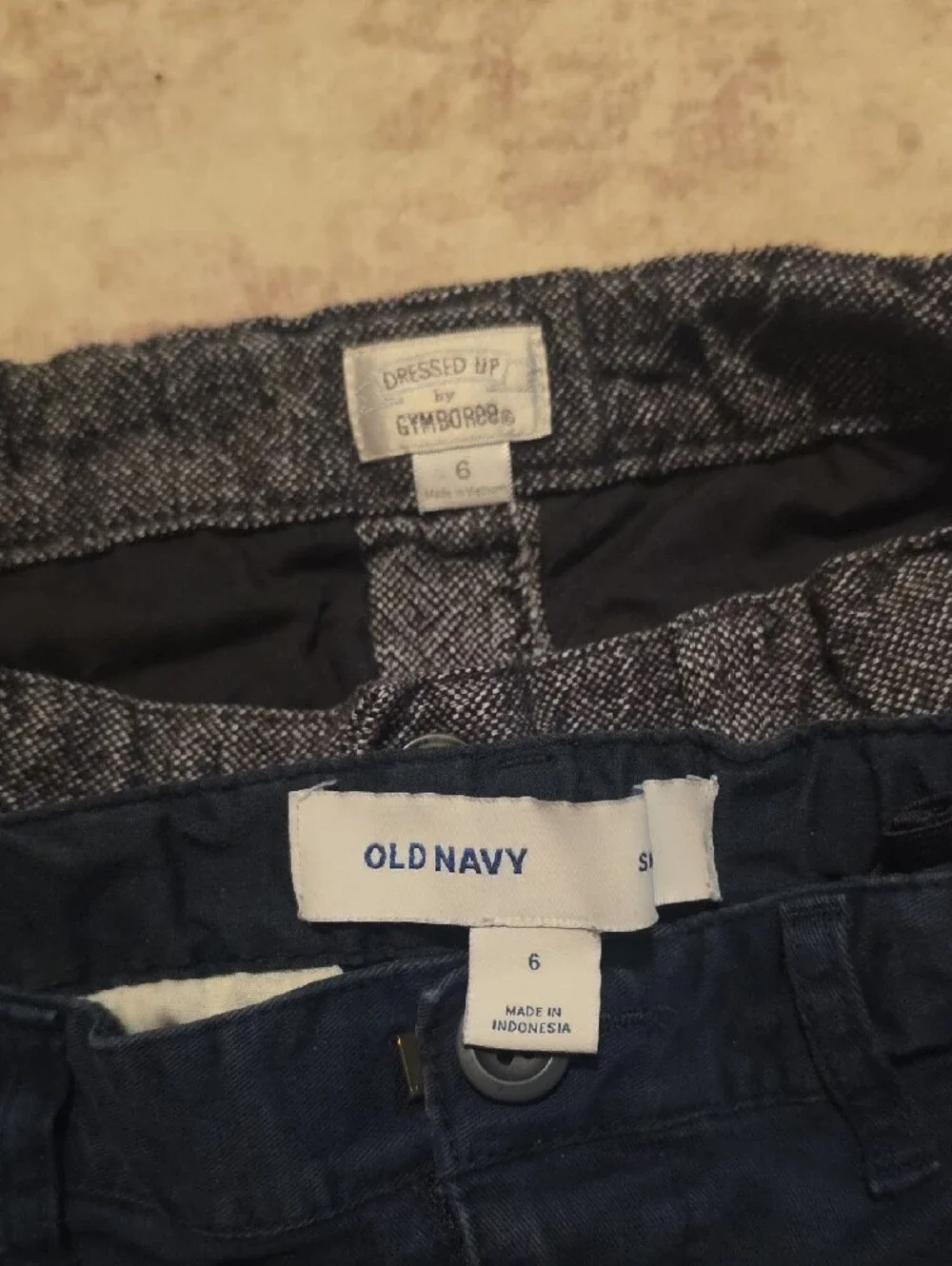 Old Navy Kids Navy Dress Pants and Gray Casual Bottoms - Pack of Two